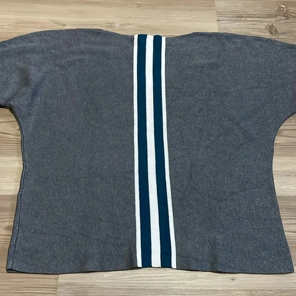 INC International Concepts Dolman Sleeve Sweater Gray Stripe Pullover Size XS - Picture 9 of 11